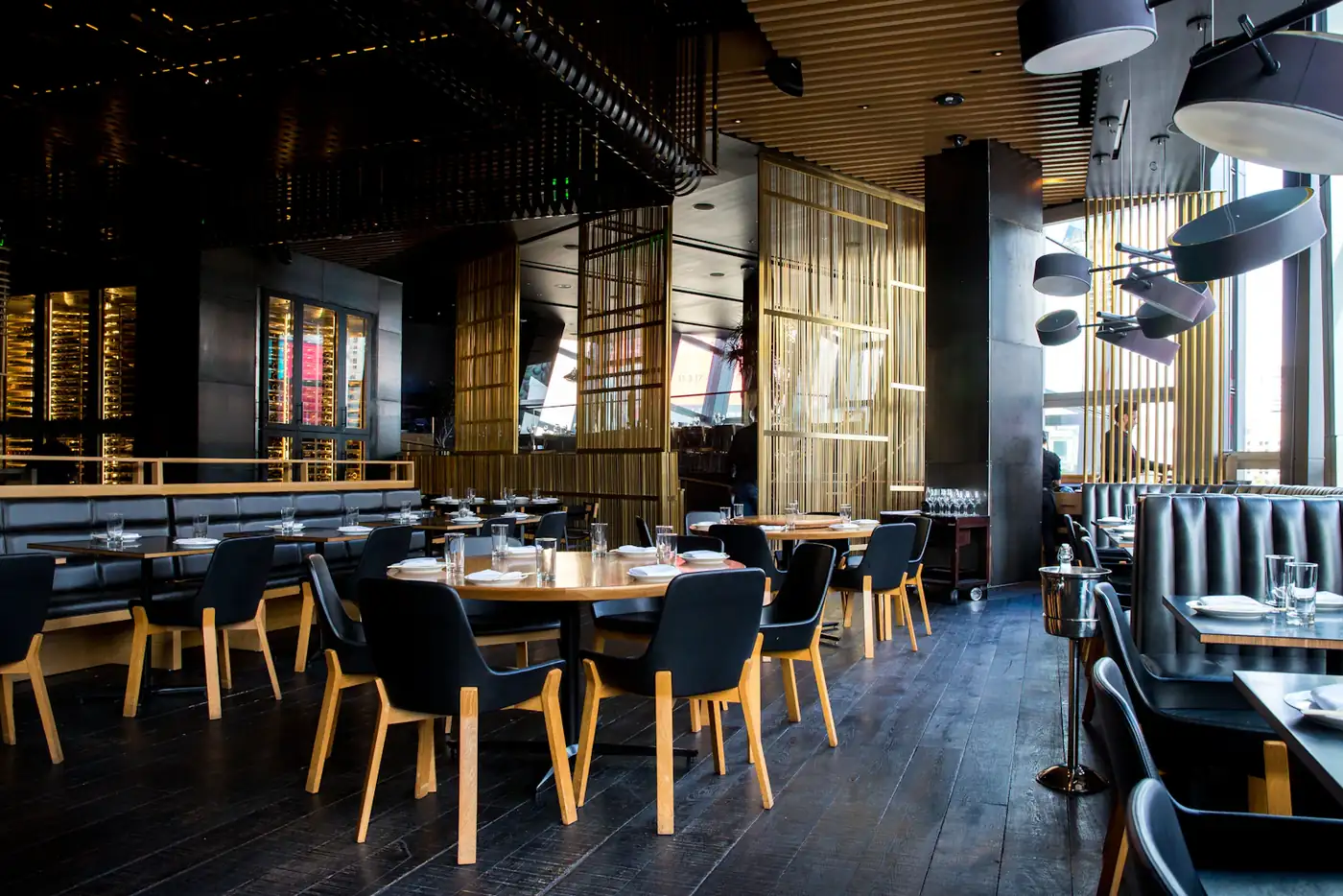 An empty dining room ready for service